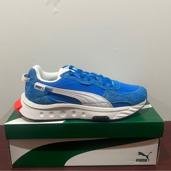 Puma, Wild Rider Vintage, 381595 01, Blue & White - Picture 1 of 16